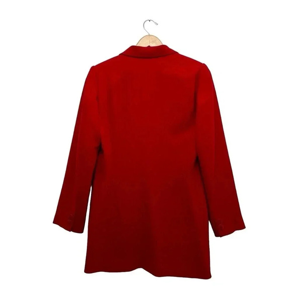 Liz Claiborne Collection Red Wool Long Sleeve Peak Blazer Jacket '90s Y2K VTG 6 - Picture 4 of 7